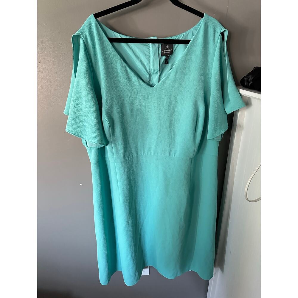 24W Adrianna Papell teal dress